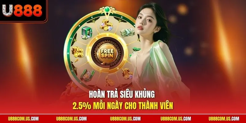 Hoàn trả siêu khủng 2.5% mỗi ngày cho thành viên